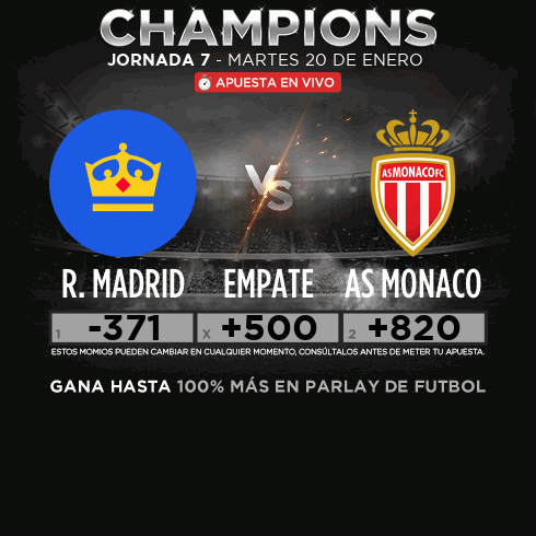 Real Madrid v AS Monaco - Apuesta en vivo