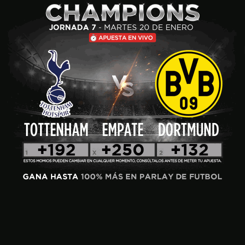 Tottenham v Borussia Dortmund - Apuesta en vivo